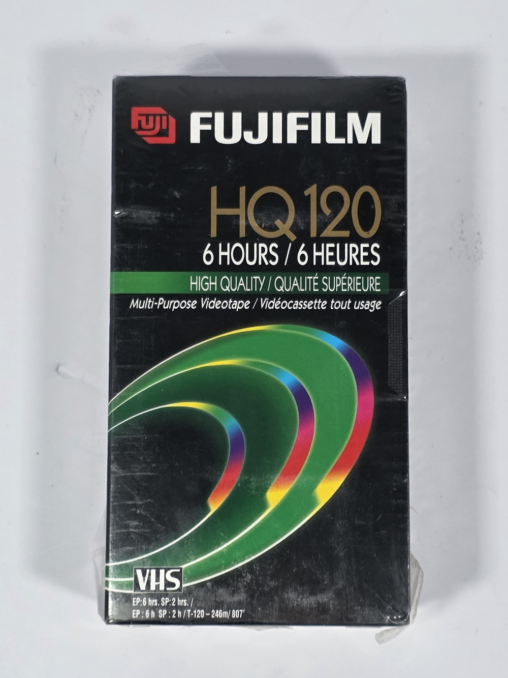 Lot of 3 Fujifilm HQ T-120 Blank VHS Tapes Sealed 6 Hour Recording Vintage